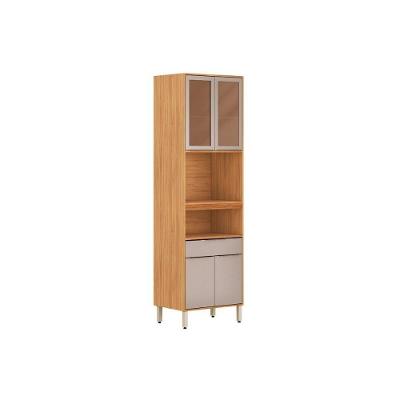 Paneleiro de Cozinha Plena 4 Portas 1 Prateleira MDF 70CM Nude