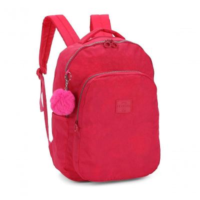 Mochila Luxcel Pink Up4you Poliester 18L Rosa Escolar Colegial Feminina Menina
