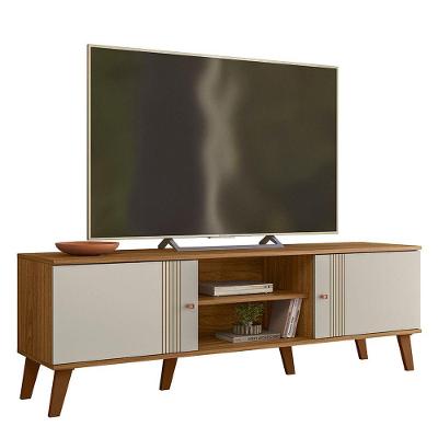 Rack Molly para TV Até 65 Polegadas 160CM MDF-MDP 2 Portas Off White Peternella Móveis