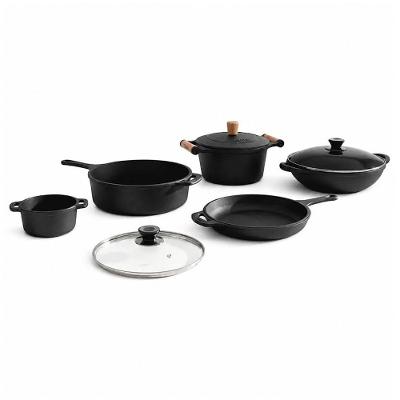 Jogo de Panelas Essencial Caçarola Ferro Fundido 1,4L Antiaderente Panela Mineira 4Pcs