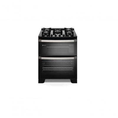 Fogão de Piso 5 Bocas Gás Electrolux Experience Mesa de Vidro Acendimento Automático Preto 110V