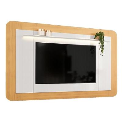 Painel Home para TV 70 Pol Ector 220CM MDF-MDP com LED Amarelo DJ Móveis