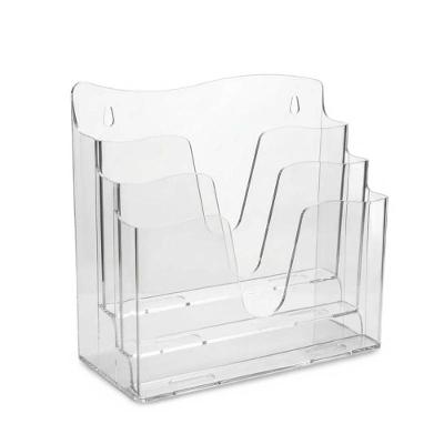 Organizador de Documentos Dello 3 Compartimentos Kit com 3 Transparente