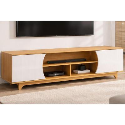Rack Bancada para TV 70 Pol Ector 220CM MDF-MDP Amadeirado DJ Móveis