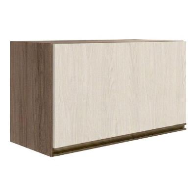 Armário Aéreo Basculante 80CM 1 Porta MDF Bege Kali Premium Nicioli Móveis