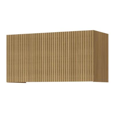 Armário Aéreo Rainha 80CM 1 Porta MDF Basculante Marrom Acabamento Texturizado Nesher Móveis
