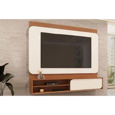 Rack com Painel Avany 70" 224CM MDF-MDP com Nichos Amadeirado DJ Móveis