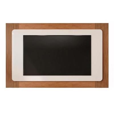 Painel Home para TV 75" 224CM MDF Off White-Freijó DJ Móveis