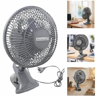 Ventilador de Mesa Startools 250W 33CM 3 Pás 2 Velocidades Cinza Sistema 3 em 1 220V