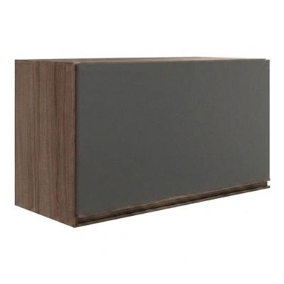 Armário Aéreo Kali Premium 80CM MDF Porta Basculante Cinza Nicioli Móveis