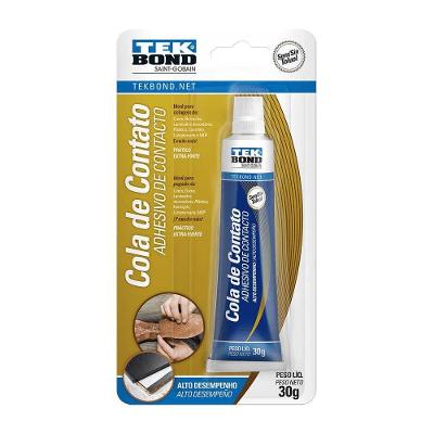 Cola de Contato Tekbond Adesivo Borracha de Neoprene Secagem Rapida 30G Bivolt Amarelo