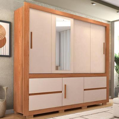Guarda-roupa Optimus Lux 3 Portas Com Espelho Freijo/off White