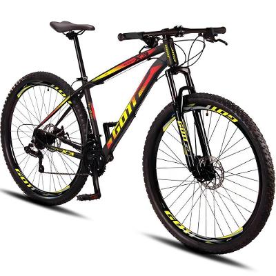Bicicleta Aro 29 Alumínio Gott 21v Freio A Disco Propp X3 - Amarelo-vermelho - 15.5