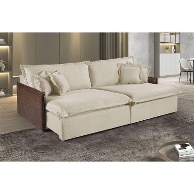 Sofá Martins M-160 Linho 2 Módulos De 80cm Estofados Martins Linho Creme