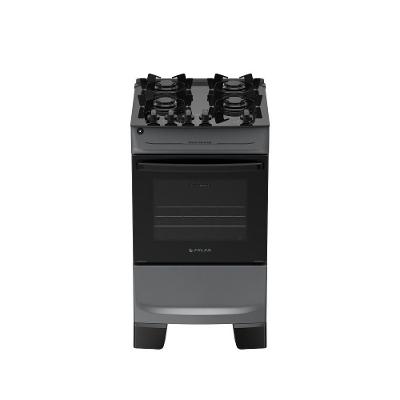 Fogão 4 Bocas Atlas Mônaco Top Glass Automático Mesa De Vidro Titanium Bivolt