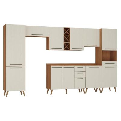 Cozinha Modulada Favorita 2 Portas 1 Gaveta MDP 60CM Cinamomo Areia Fosco Zanzini Móveis