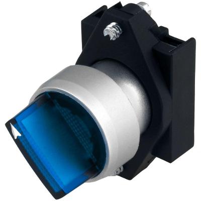 Botão Comutador Iluminado 3SB6031-2AL50 Siemens 3 Posições com Retenção Azul Bivolt