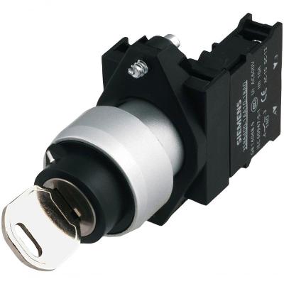 Botão Comutador Retentivo 2 Posições com Chave Siemens 3SB6130-4AA11-1BA0 1NA 22MM Bivolt