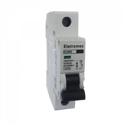 Disjuntor Monopolar ELMD-1C20 Proteção Contra Curto-Circuito e Sobrecarga Inox Eletromec 20A