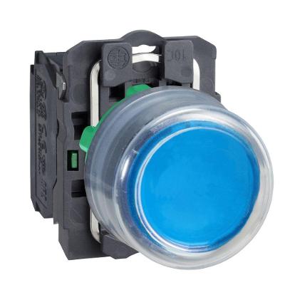 Botão Não Luminoso Schneider Electric XB5AP61 Harmony XB5 22MM 1 na Bivolt Acionamento Azul Saliente