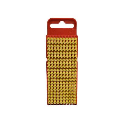 Anilha WIC1 2,0-2,8MM para Identificacao de Cabos Sinal Barra Amarelo Hellermanntyton 200 Pecas
