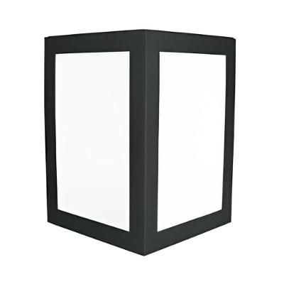 Arandela Triângulo Ref.2216 2 Faces para 1 Lâmpada E27 Bivolt Preta All Lux