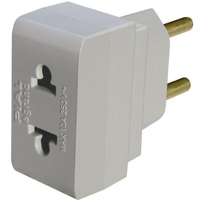 Adaptador 2 Pinos 10A Modelo 690665 Plug Residencial Bivolt Cinza Pial 250V