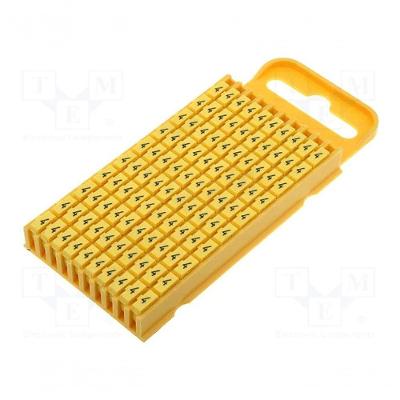 Anilha WIC3 Nr.4,3-5,3mm -4²-6² PA66 Amarelo Hellermanntyton 100PCS