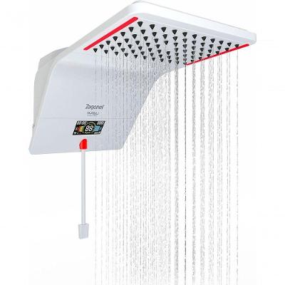 Ducha Ducali Premium Digital Eletrônica 5500W Instalação de Parede Branco Zagonel 110V
