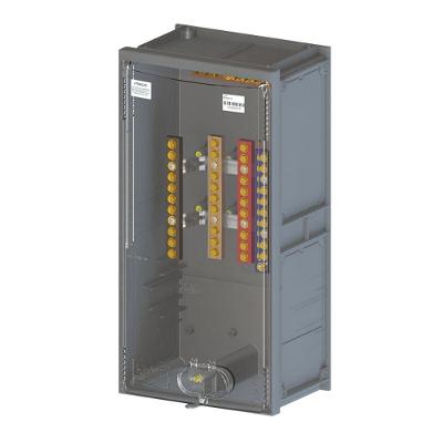 Caixa de Medição e Proteção Trifásica P6 CZ CB200 com Barramento Bivolt Cinza