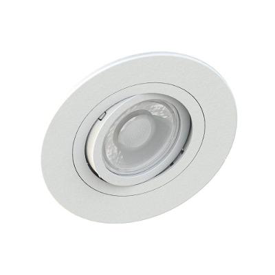 Spot Dicroica Embutido Face Plana Face Reta Redondo para 1 Gu10 ABS Branco Save Energy