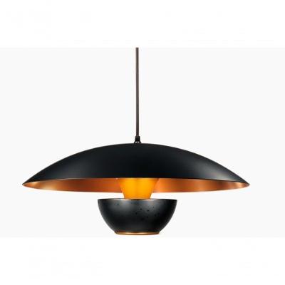 Pendente Alumínio Nepal Preto Fosco com Cobre Sólido Iluminação Decorativa E-27 Bivolt Nobre
