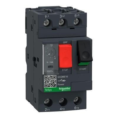 Disjuntor Motor GV2-ME16 com Proteção Sobrecarga e Curto-Circuito Tripolar 9-14A Bivolt Schneider