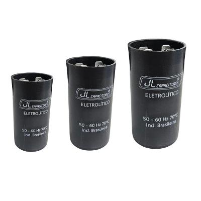 Capacitor Eletrolítico 216-259 µF para Partida de Motores com Alta Tecnologia JL Capacitores
