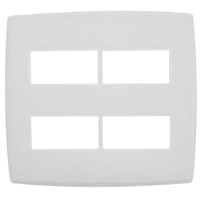 Placa de Interruptores Pial Plus 2+2 Teclas Separadas Branco Pial 4X4
