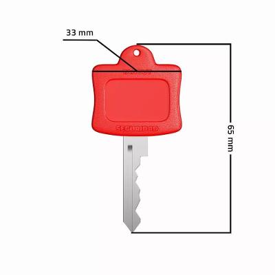 Cadeado Plástico CMCVM140CD com Haste Metal Cromado Vermelho Tagout 6,3MM