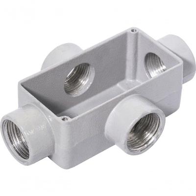 Caixa de Derivacao Conduletzel Tipo X Aluminio com Rosca BSP sem Placa Cinza Wetzel 3 4