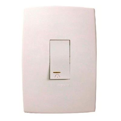 Pulsador de Campainha 611122 com Luz Indicadora Bivolt Branco Pial Plus