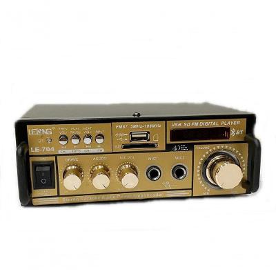 Amplificador Lelong 704 120W 2.0 Bluetooth USB MP3 FM Preto 120CM
