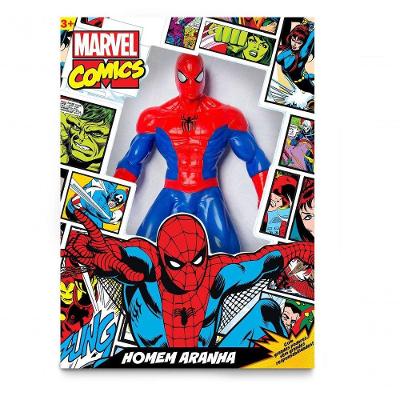 Boneco Homem Aranha Comics 0550 com Detalhes Realistas e Articulado em Vermelho Mimo Toys