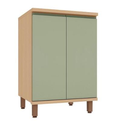 Balcão Lótus 2 Portas MDF 60CM Carvalho Verde Luciane Móveis