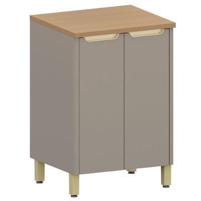 Balcão para Cozinha Lumen 2 Portas MDF 60CM Amadeirado Luciane Móveis