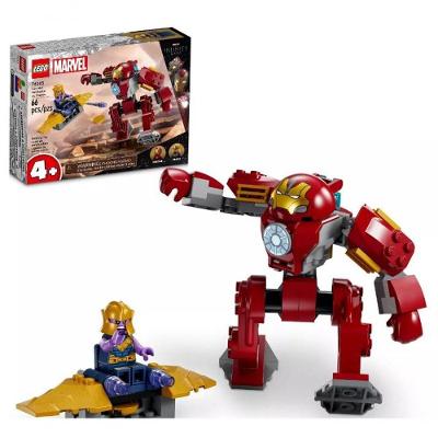 Conjunto de Brinquedos de Construção 76263 Homem de Ferro Hulkbuster Vs. Thanos Vermelho Lego