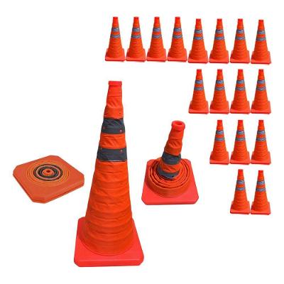Cone Retrátil Portátil SU-CONE3-1 Refletivo Laranja Leva Pra Malhar 23CM 17 Unidades