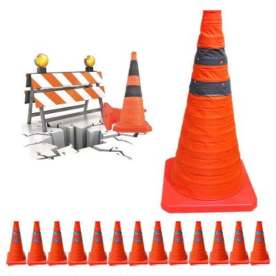Cone de Sinalização SU-CONE3-1 Retrátil com Refletivo Laranja Mundo LGBT 23CM 13 Unidades