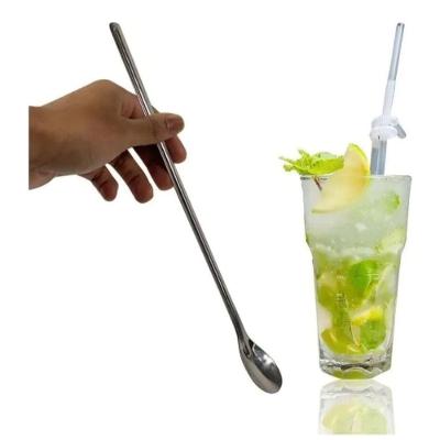 Colher Drink Aplha Premium 30CM de Aço Inoxidável para Coquetéis Inox Original