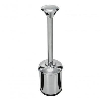 Cinzeiro Bituqueira Coletor Papa Bitucas Aço Inox Cinza Fosco JSN