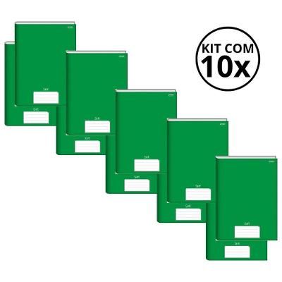 Caderno OEM Stiff Kits:kit 02 Capa Dura 80 Fls Kit com 10 Azul