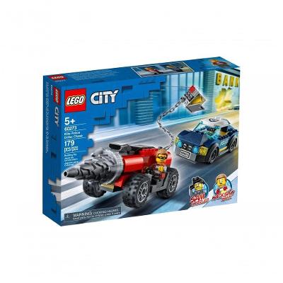 Brinquedo de Montar Lego 60273 Perseguição Policial Carro Perfurador Preto com Personagens 179 PEÇAS