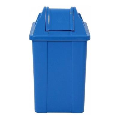Cesto Quadrado com Tampa Q60 Vai e Vem Organizador Azul JSN 60L